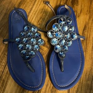Vince Camuto blue sparkly sandals